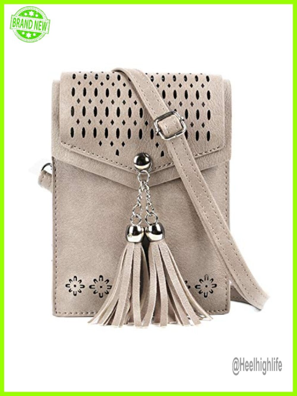 Small Crossbody Bag Faux Leather Tassel Purse Phone Wallet